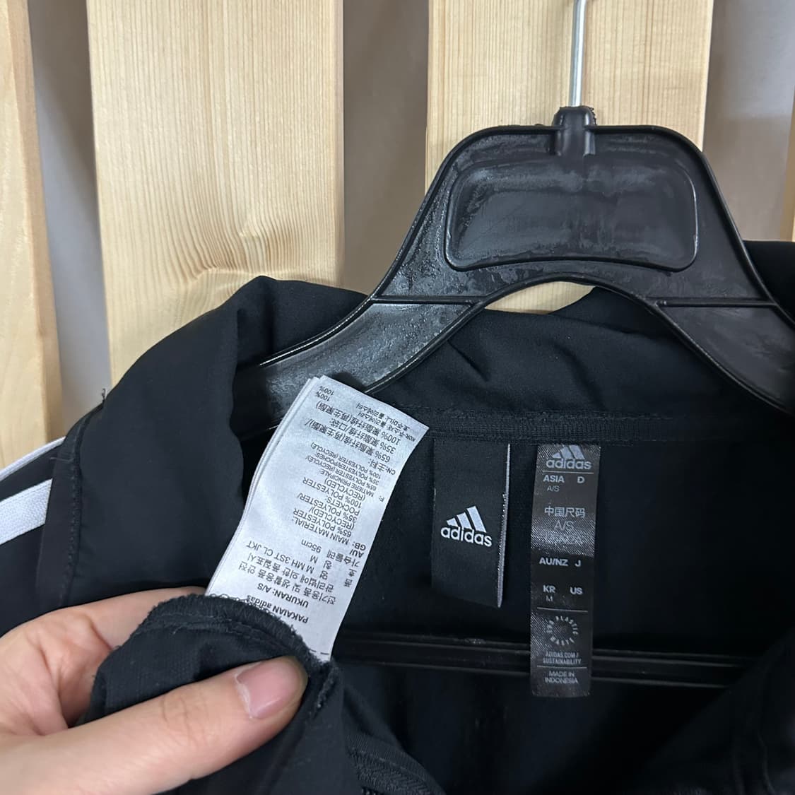 (M) 아디다스 블랙 바람막이 자켓 상품이미지4
