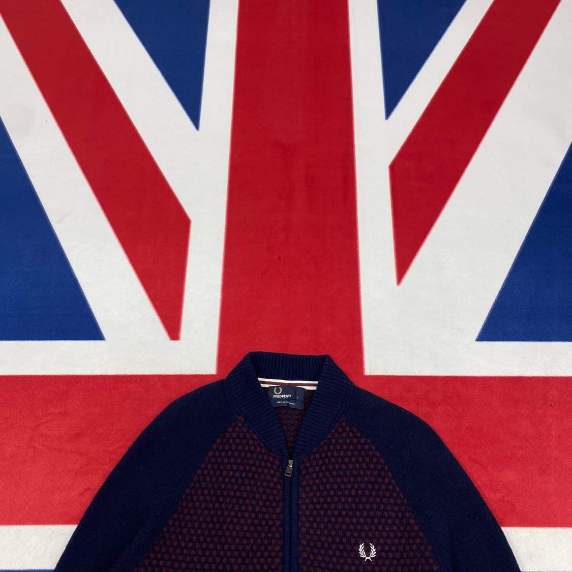 프레드페리 니트집업 L 상품이미지2