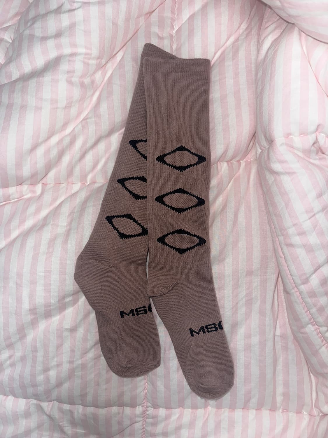 미스치프 로즈 브라운 양말 삭스 니삭스 스타킹 레그워머 상품이미지1