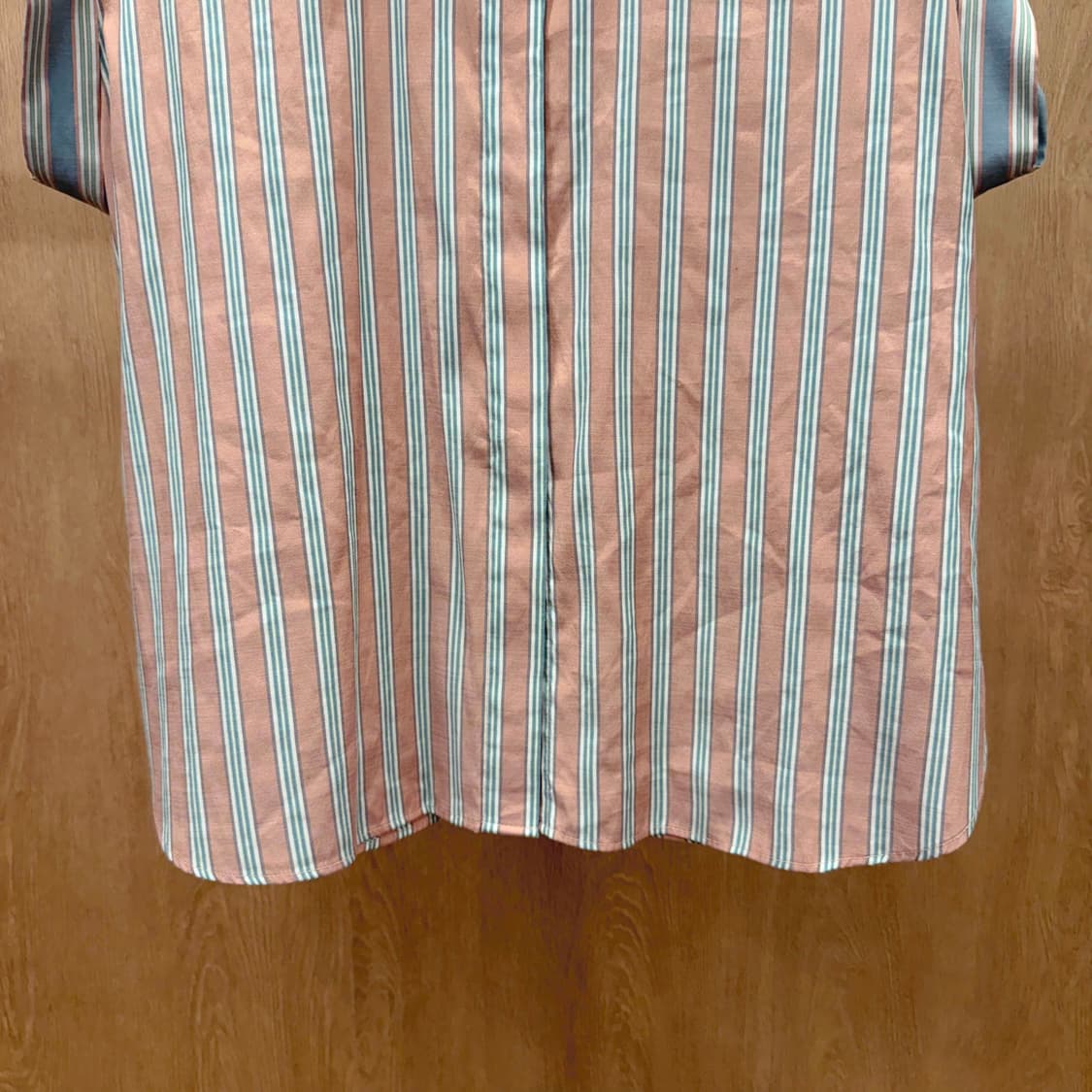 산드로 멀티 스트라이프 반팔 셔츠 블라우스 민트 코랄 배색 상품이미지5