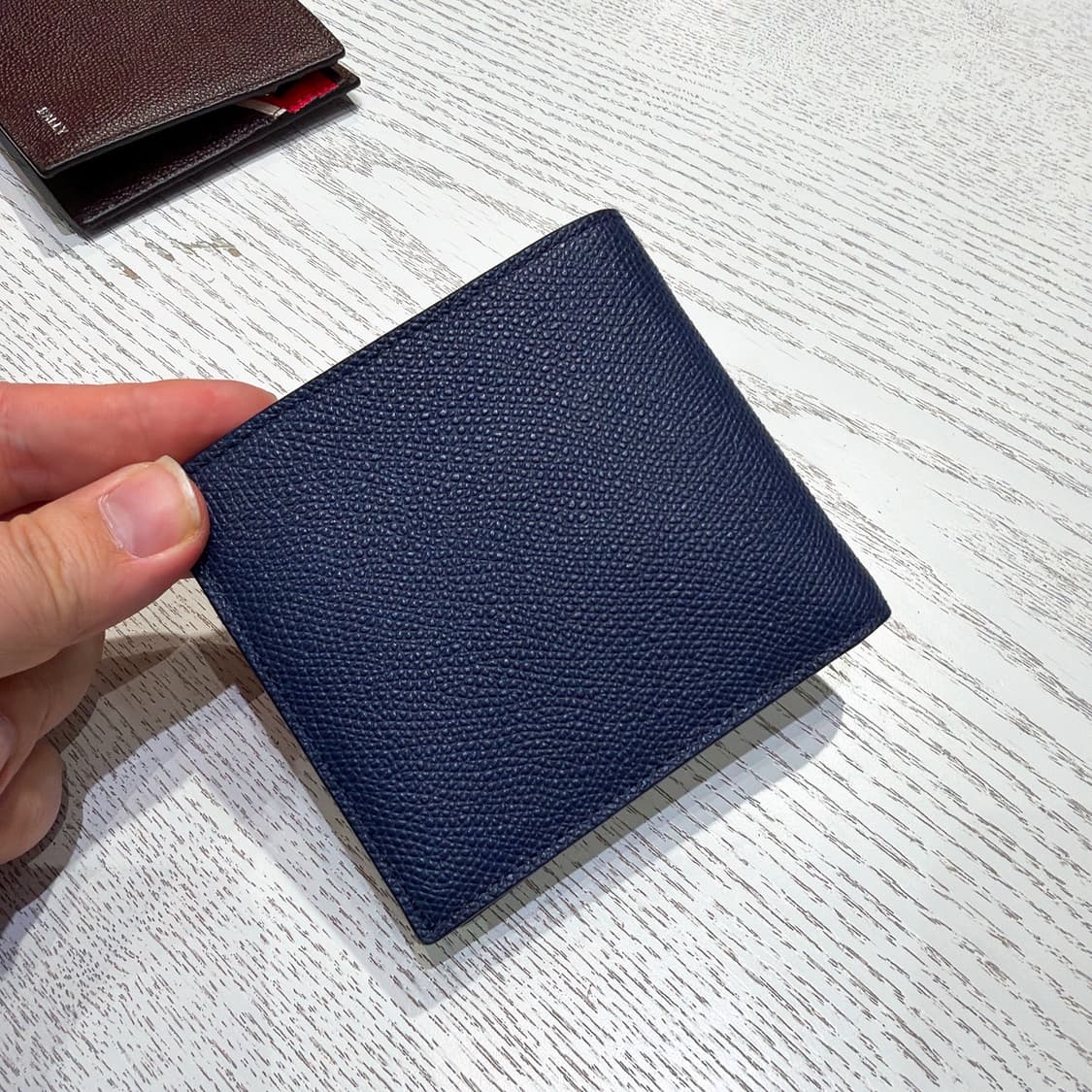 (정품/새상품) BALLY 발리 남성 레더 반지갑 네이비 상품이미지3