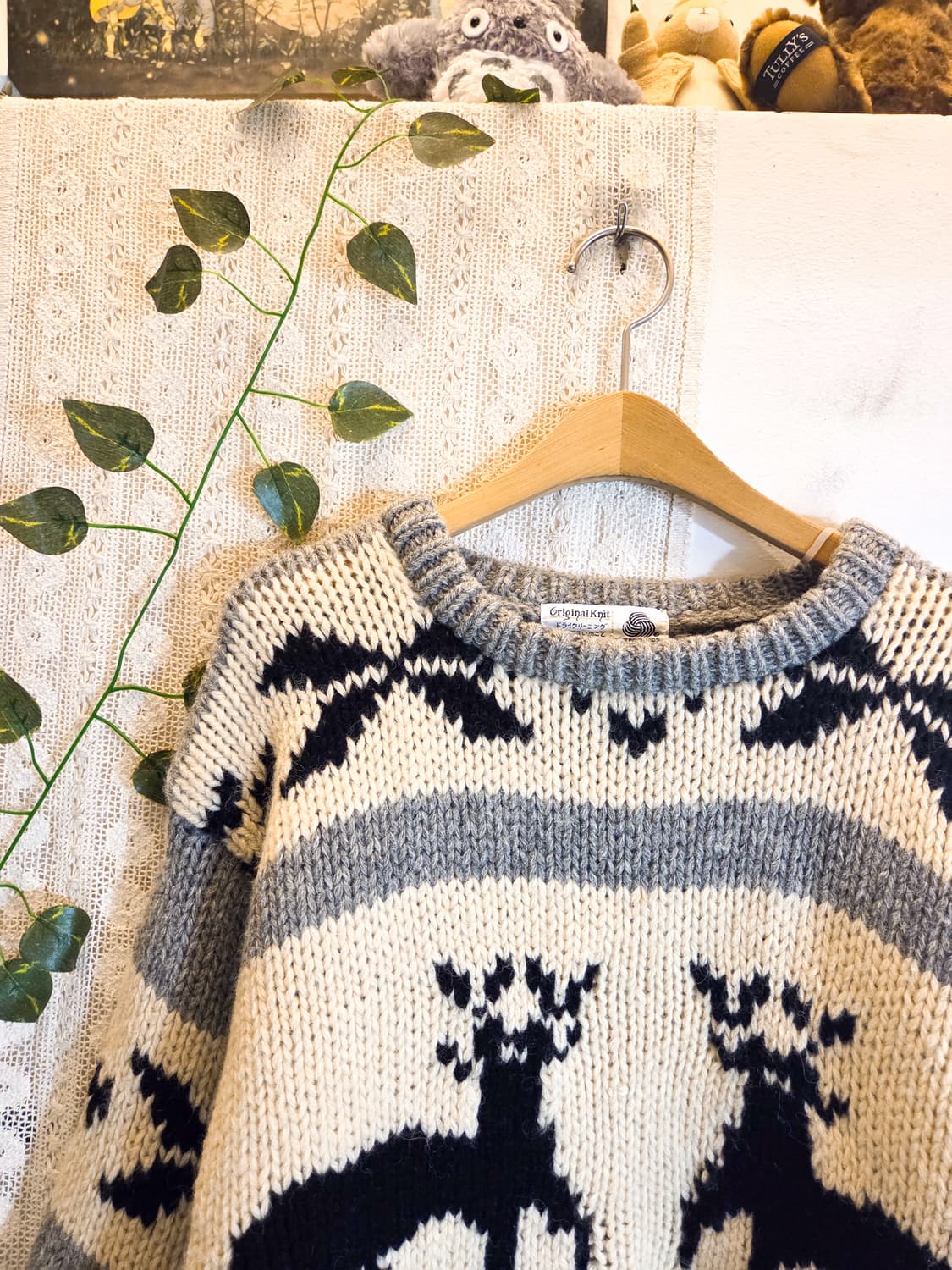 사슴 코위찬 니트 상품이미지2