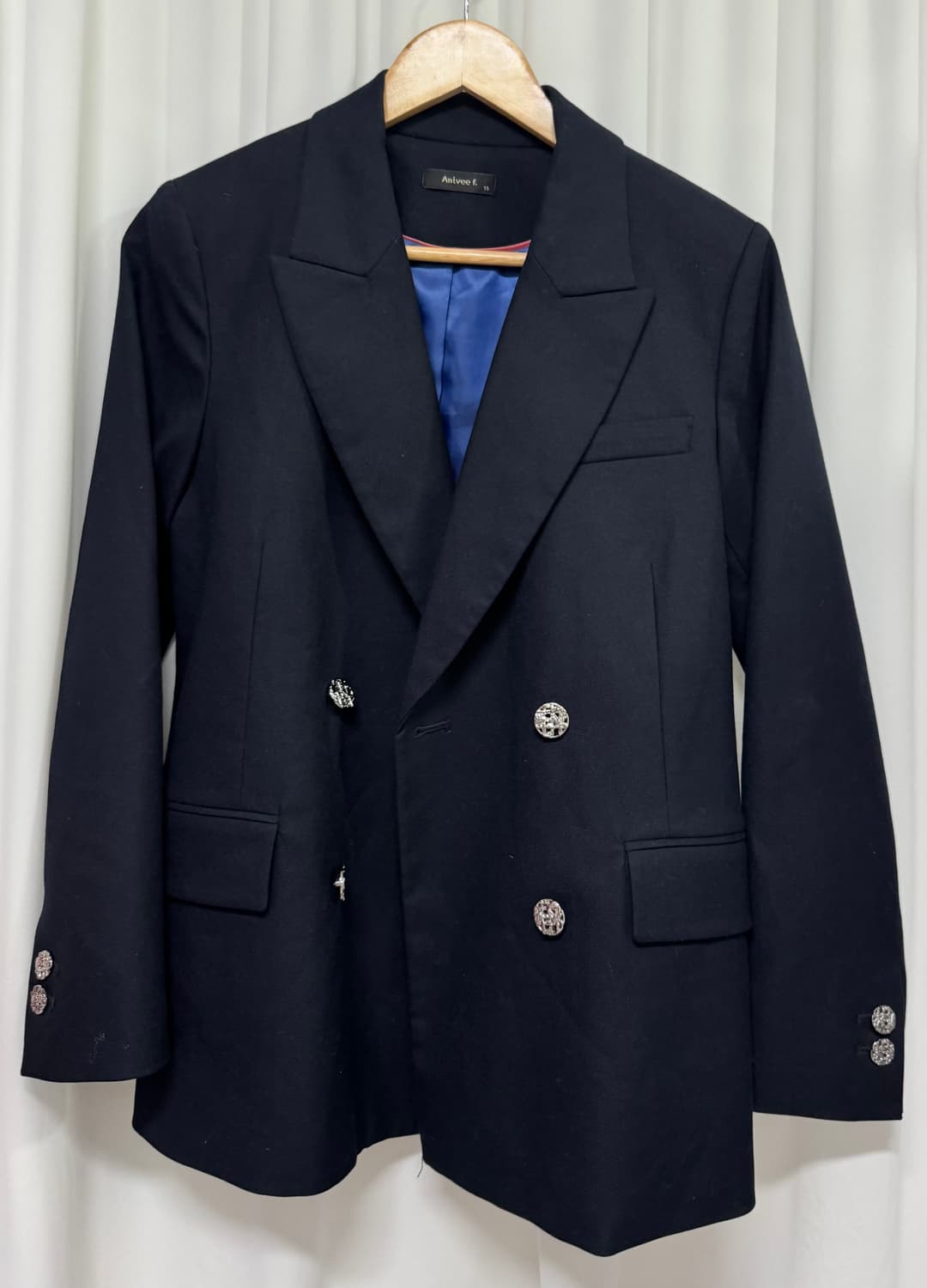 Anivee f. 블랙 더블 버튼 자켓 상품이미지4