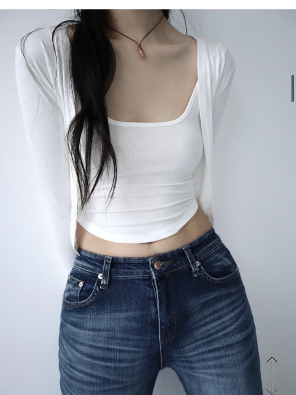 새상품)클라따 소프트 슬리브리스&가디건 세트 상품이미지3