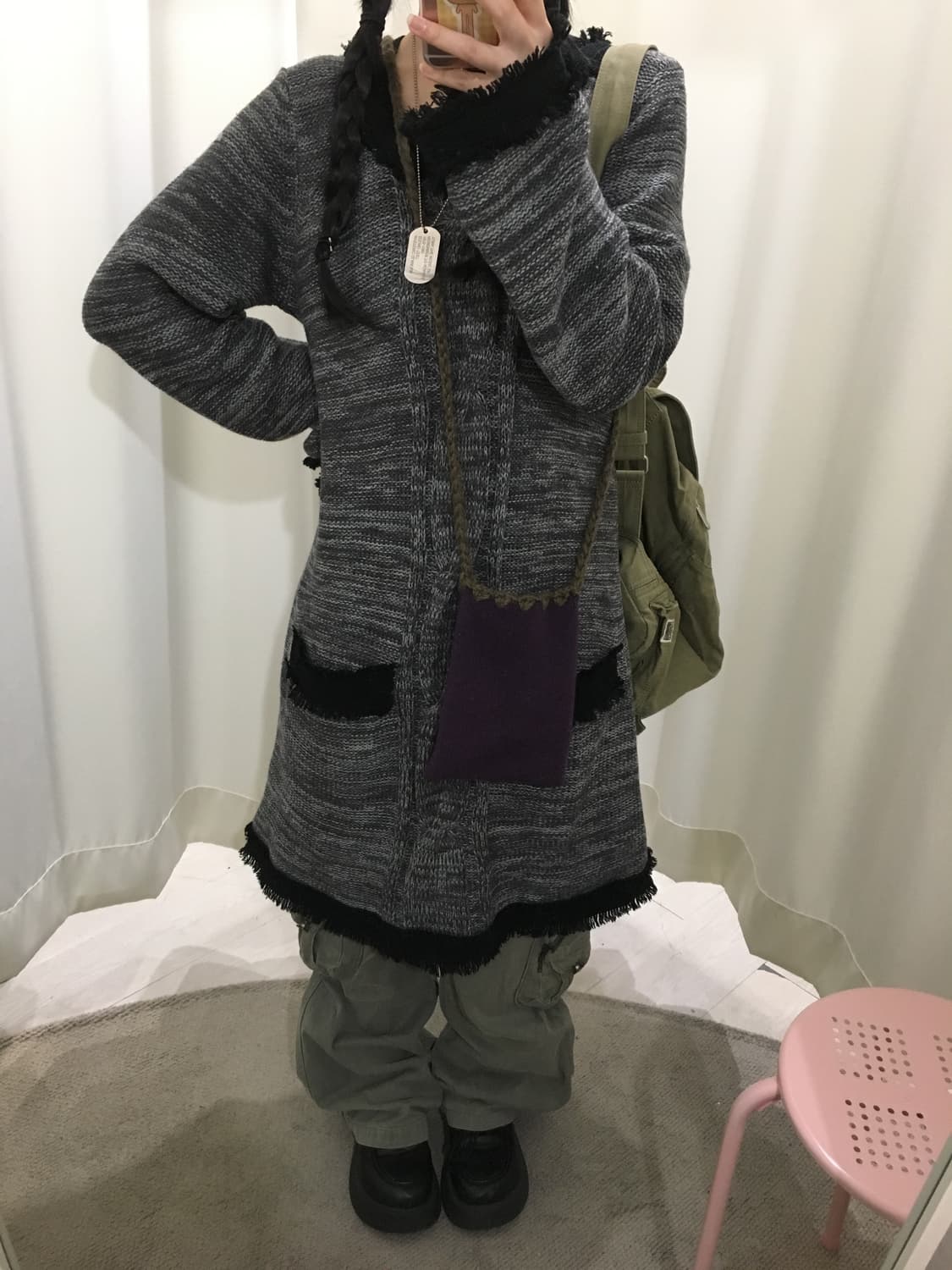 tassel knit long dress 상품이미지5