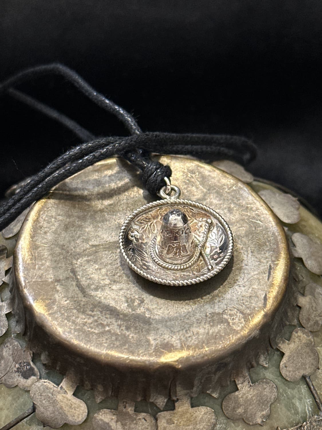 Mexico vintage Sombrero 925Silver Black 상품이미지4