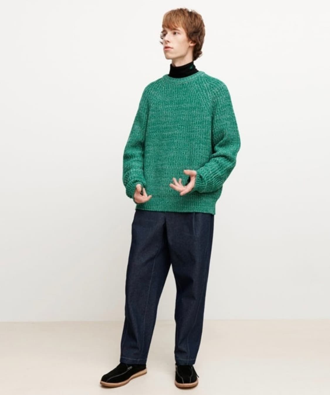 (L) 애프터프레이 인타르시아 니트 포레스트 그린 상품이미지1