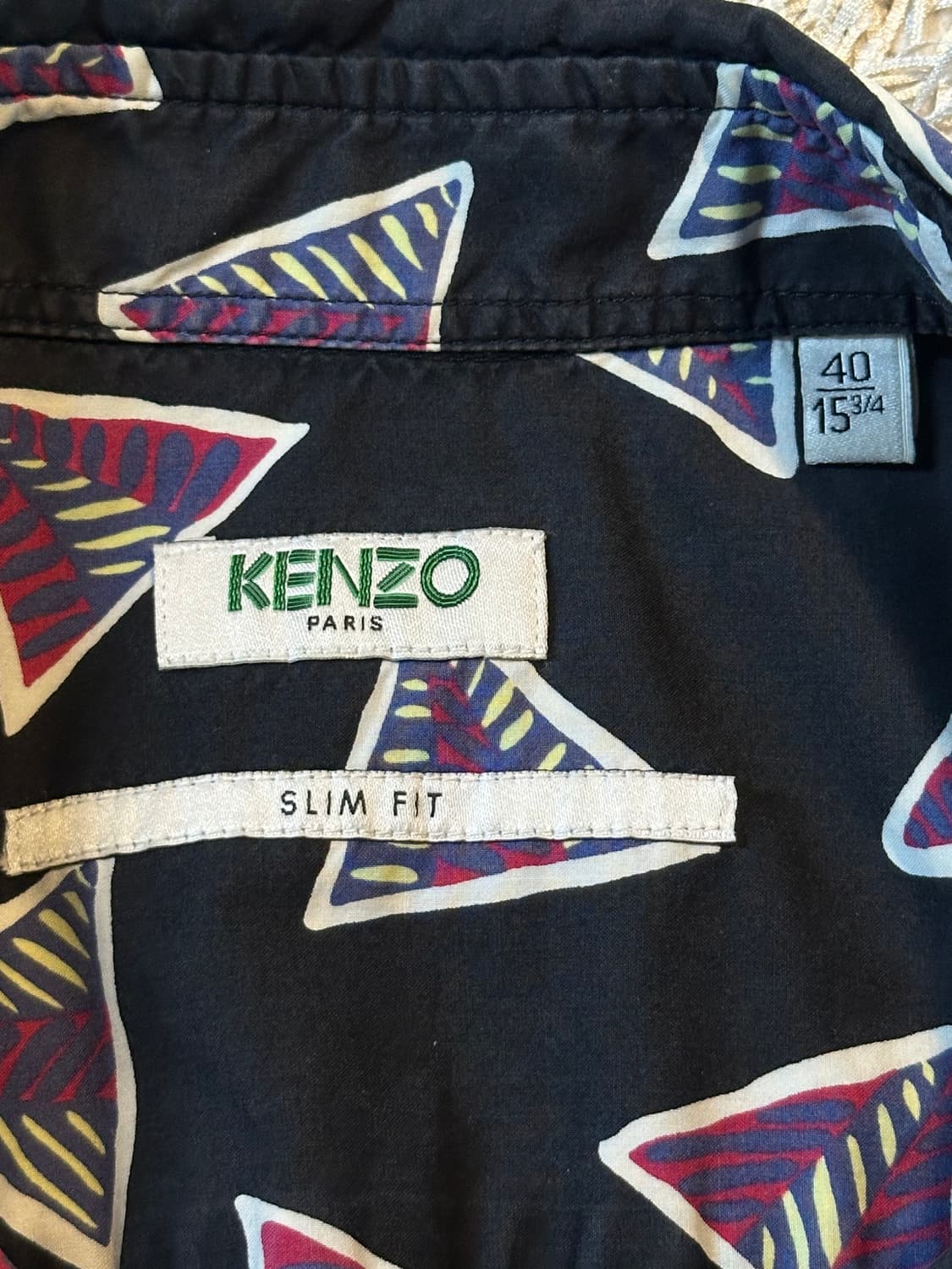 겐조 KENZO 세모 패턴 반팔셔츠 40 상품이미지4