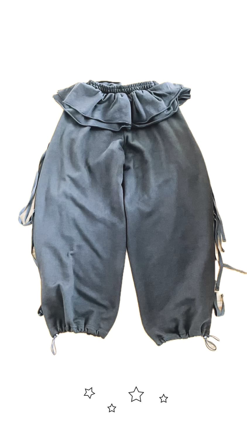 허그유어스킨 프릴 스커트 조거 팬츠 (차콜) 상품이미지5