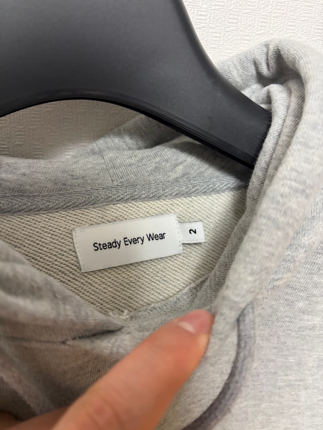 2) 스테디에브리웨어 데일리 후드 그레이 상품이미지3