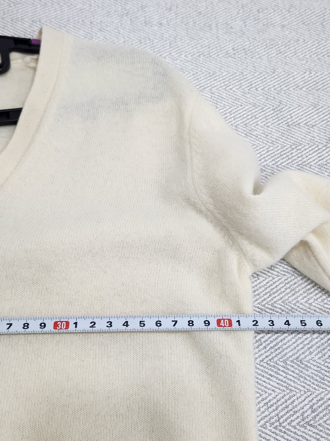 시슬리 아이보리 브이넥 가디건 상품이미지7