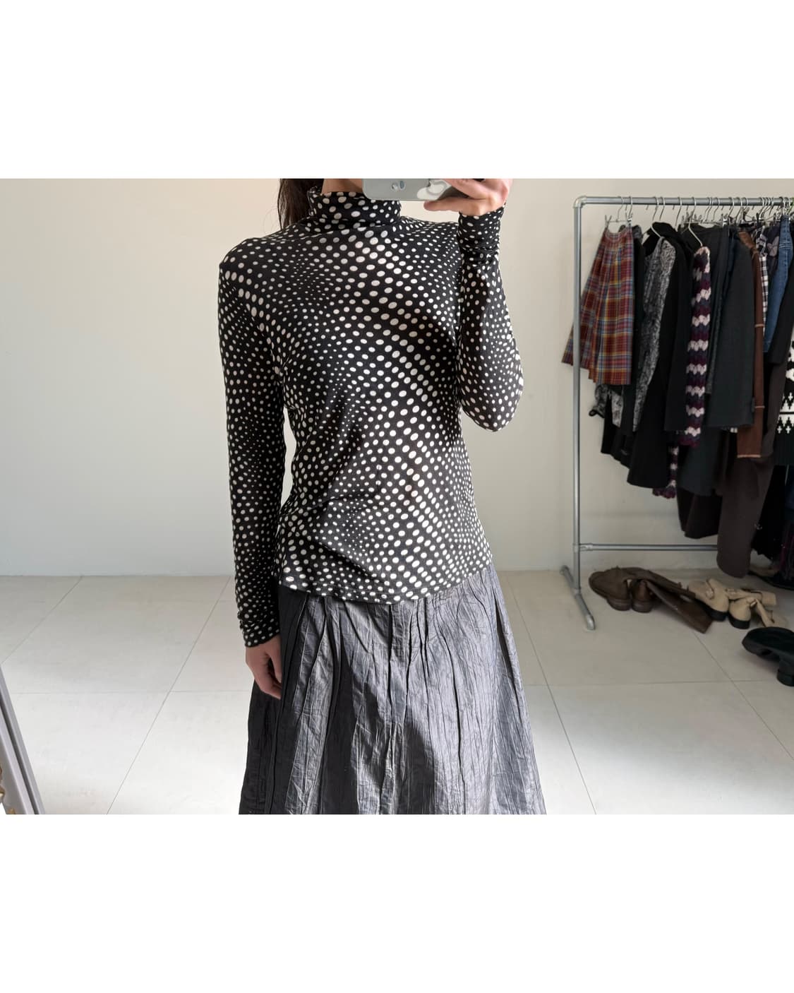 빈티지 도트 티셔츠 상품이미지1