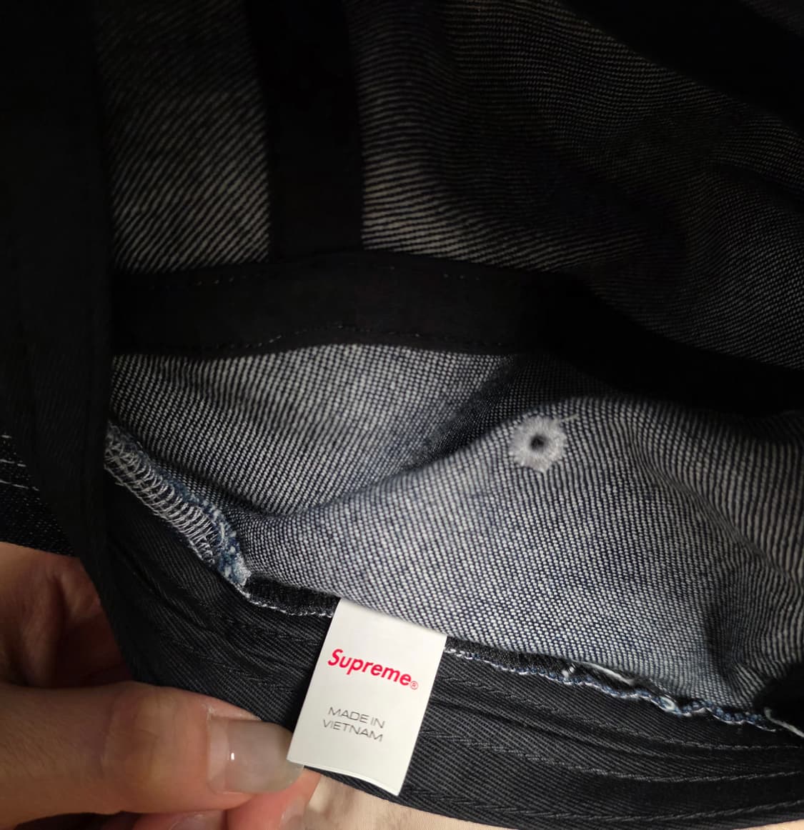 슈프림 레이저드 데님 캠프캡 네이비 상품이미지4