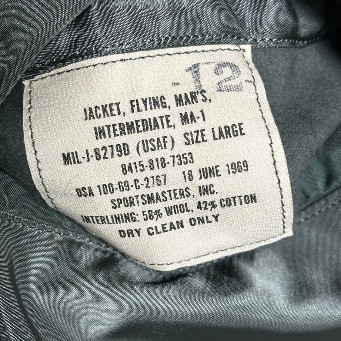 L 60’s 오리지널 플라이트 미공군 ma-1 항공자켓 상품이미지6