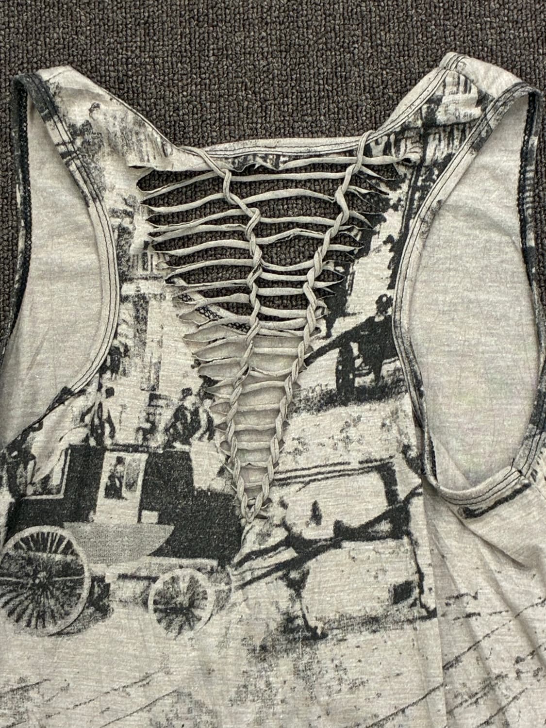 F)Japanese vintage 여성 레터링 슬리브리스 상품이미지7