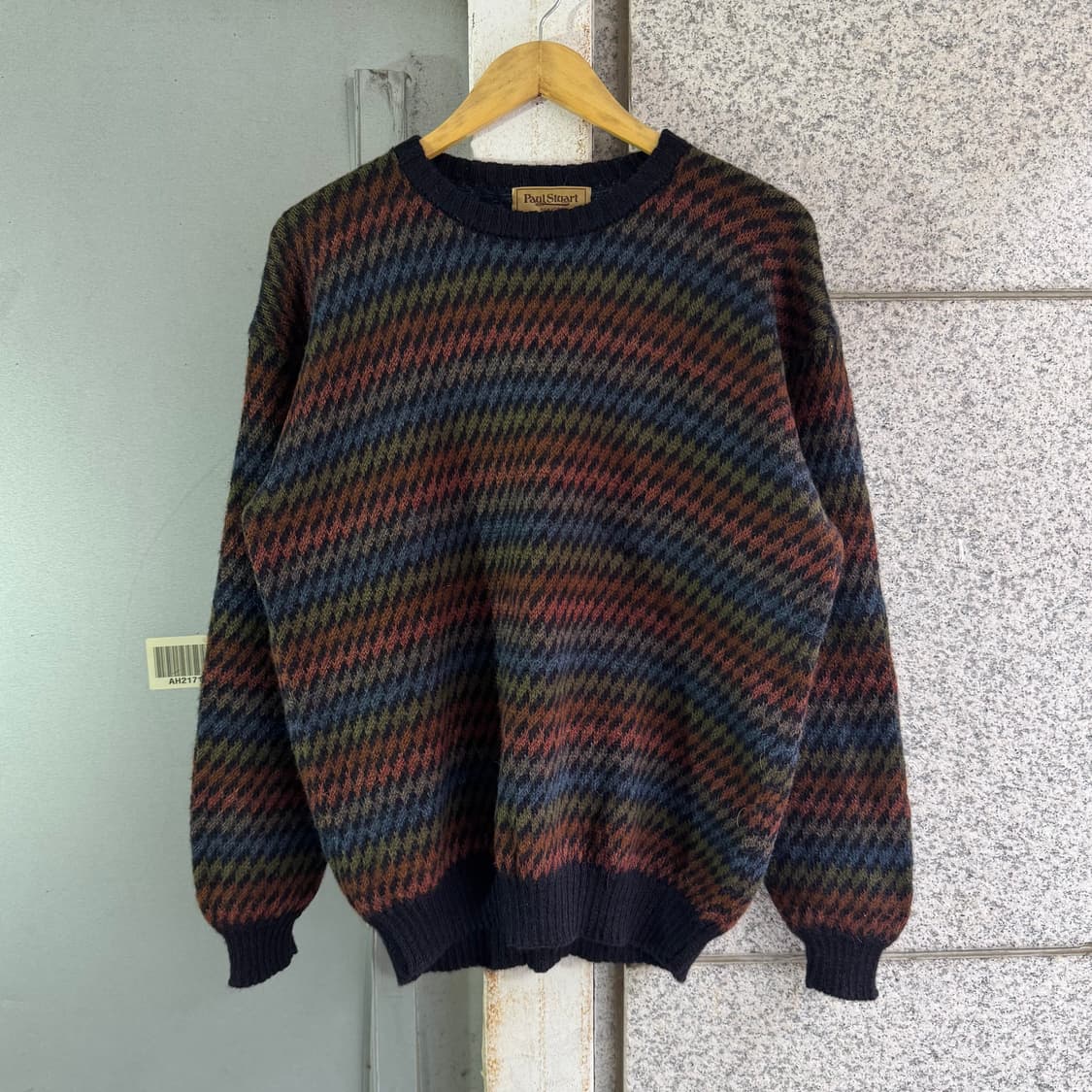 폴 스튜어트 PER 자카드 패턴 울 니트 상품이미지1