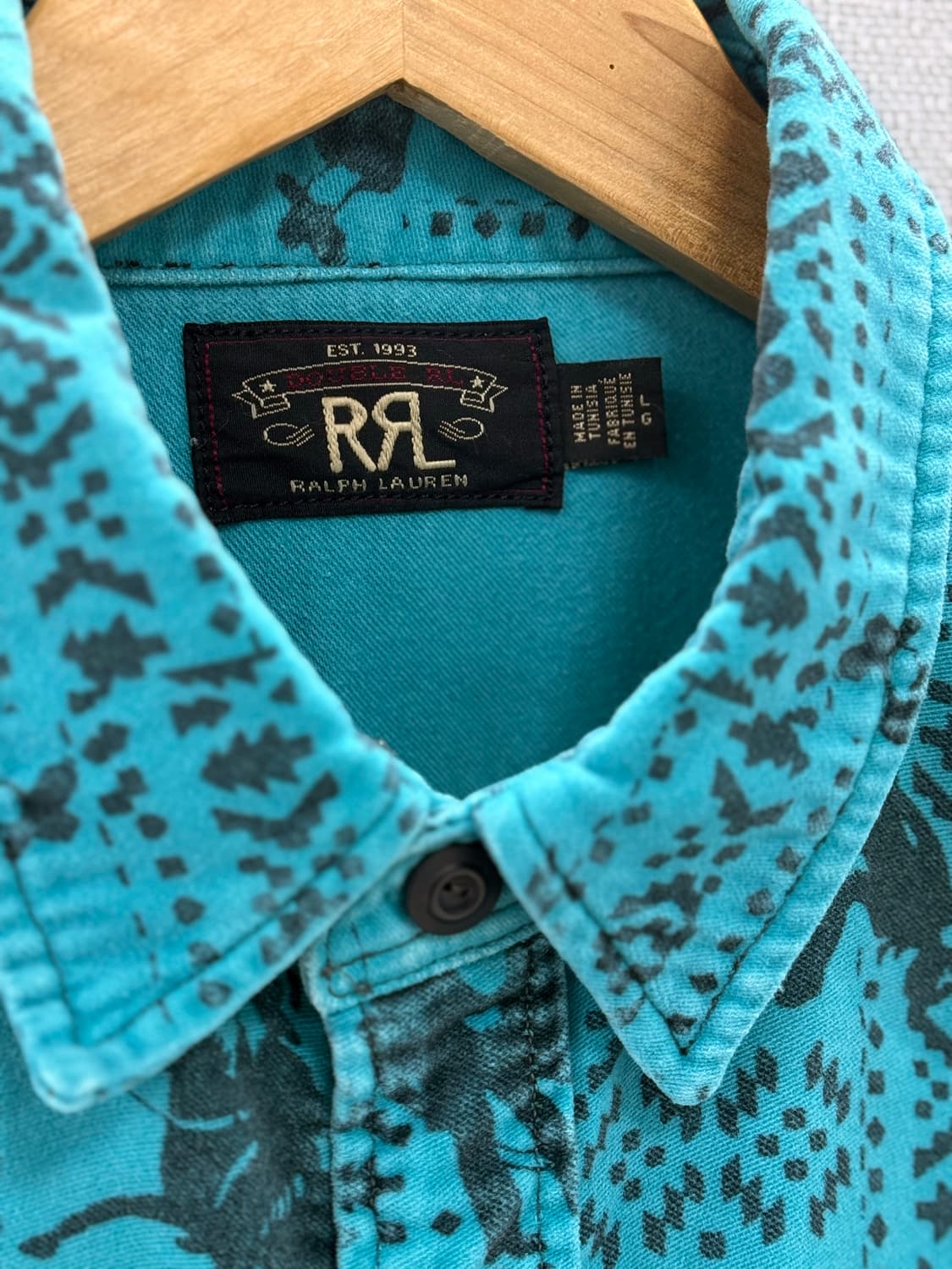 더블알엘 웨스턴 프린트 몰스킨 워크셔츠 / L 상품이미지2