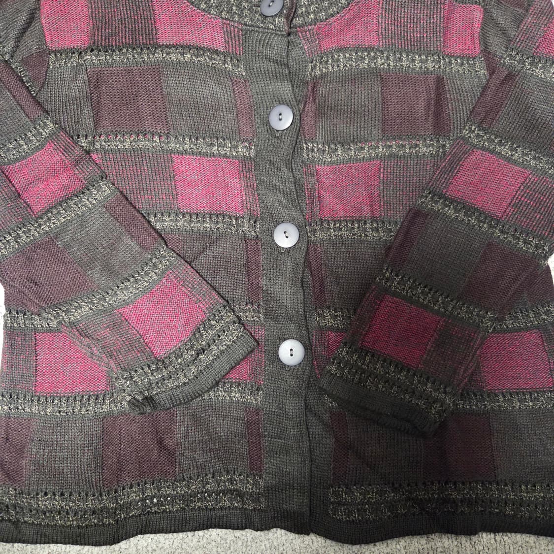 Made in Japan 간사이 니트 가디건 L(100) 상품이미지3