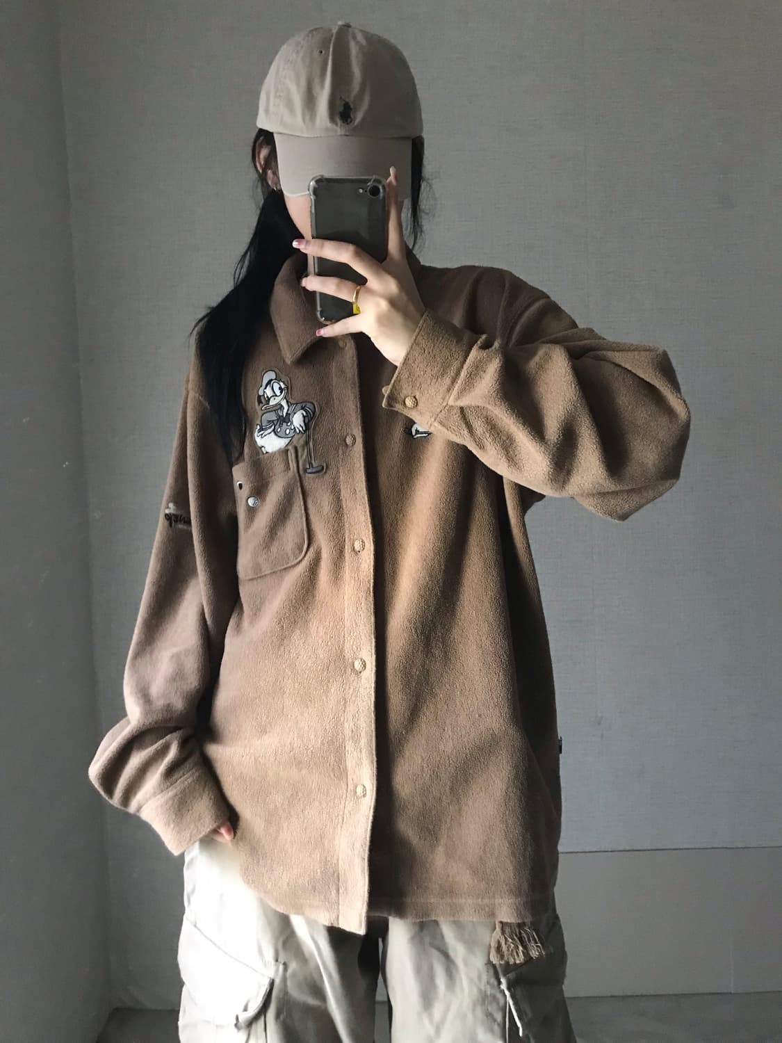 디즈니 브라운 패치 후리스 상품이미지4