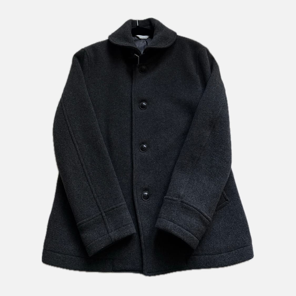 일본 빈티지 차콜 하프코트 상품이미지2