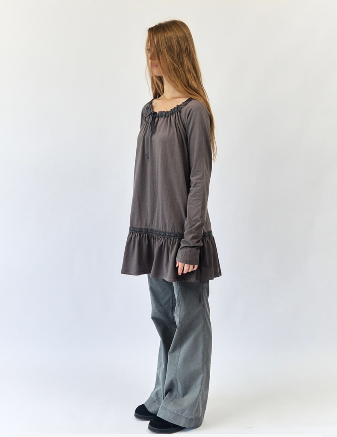 익스파이어드걸 Mei Dress Fog 상품이미지4