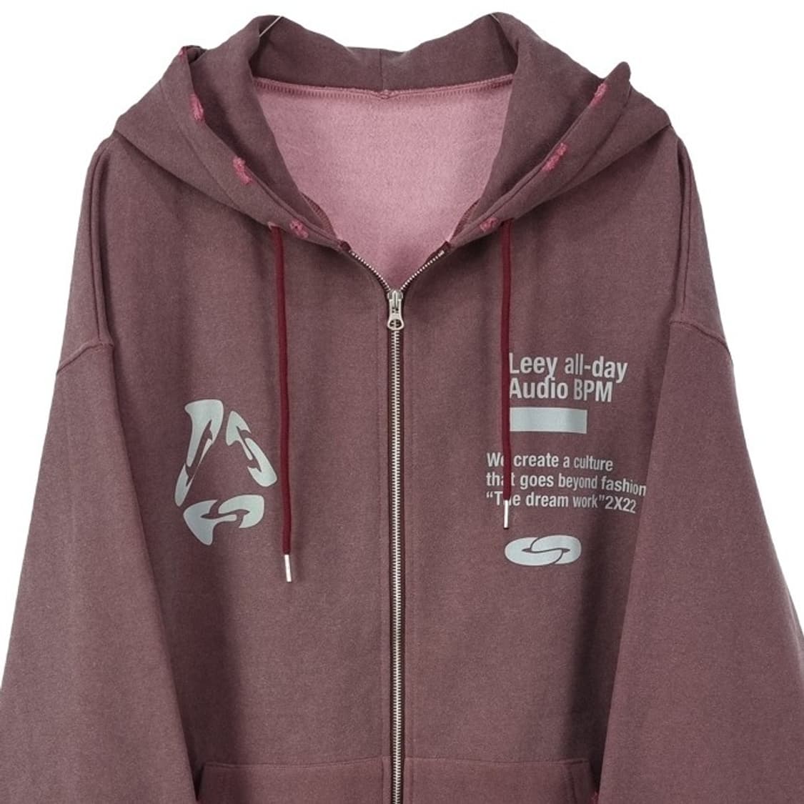 [LEEY YEEL](새상품)그래픽 프린팅 오버핏 후드집업 M19820 상품이미지4