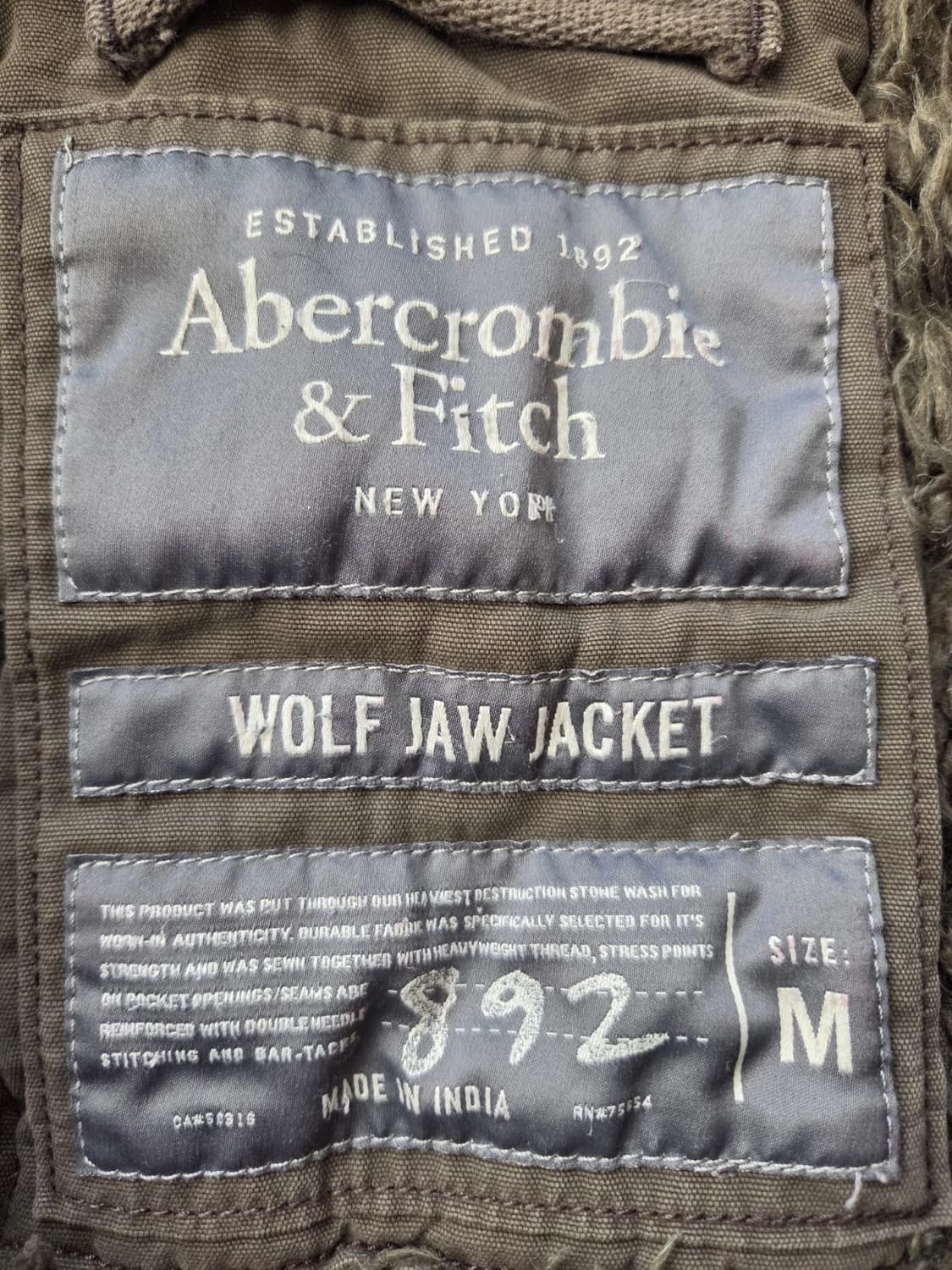 아베크롬비 앤 피치 울프죠 후드 집업 자켓 상품이미지3