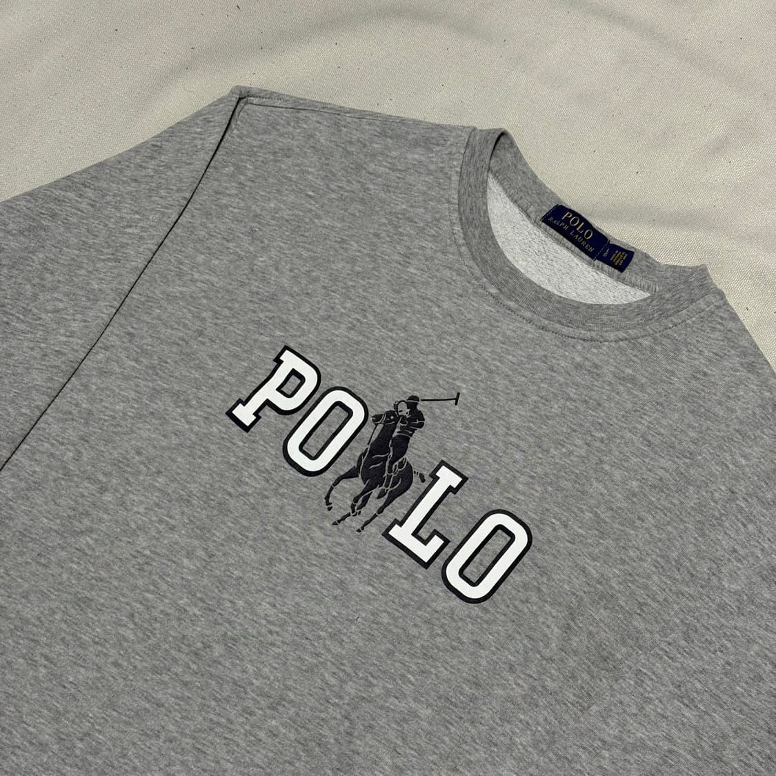 L 폴로랄프로렌 빅로고 그레이 맨투맨 상품이미지1