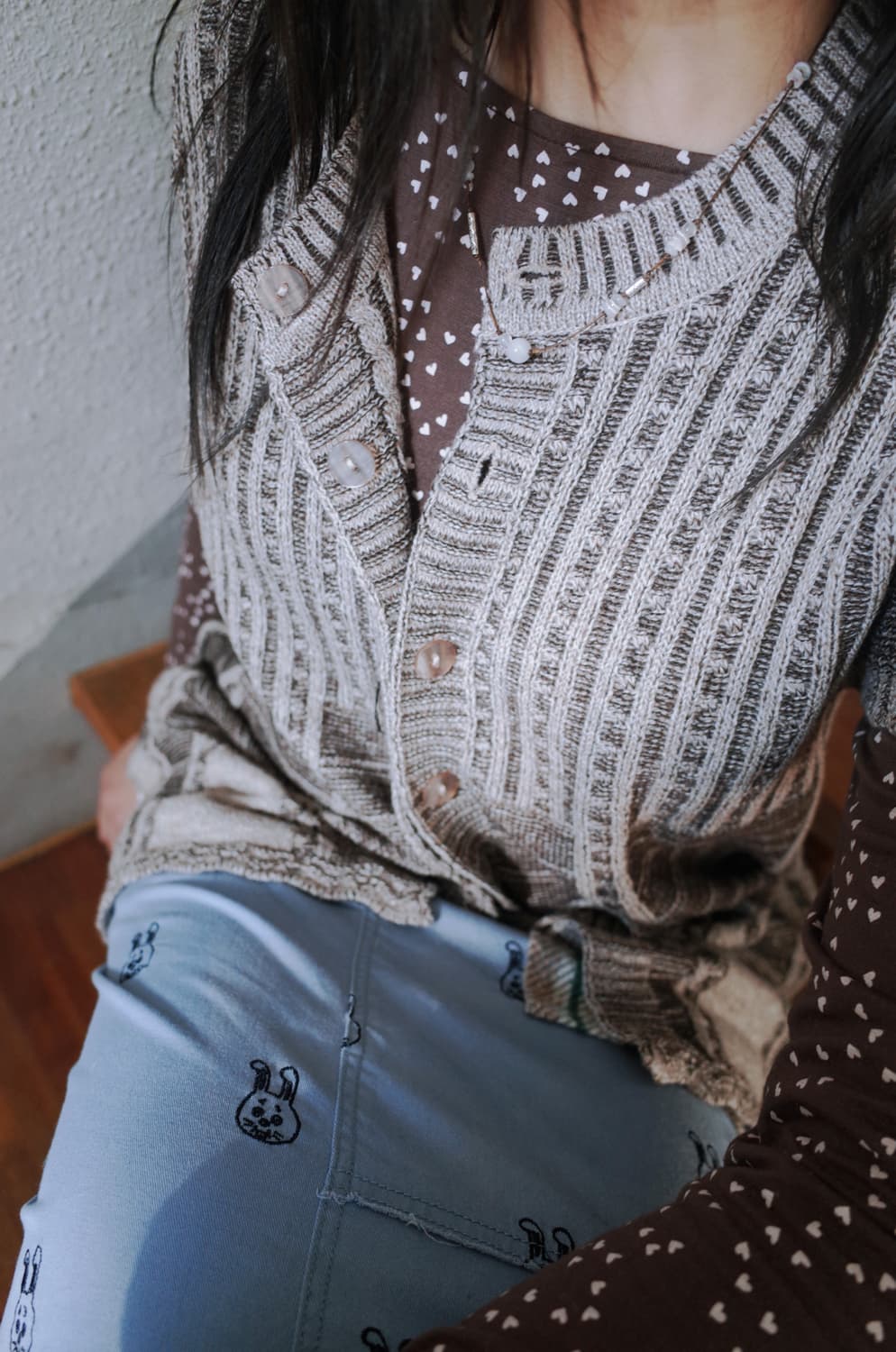 clear white silver-cross necklace 목걸이 상품이미지3