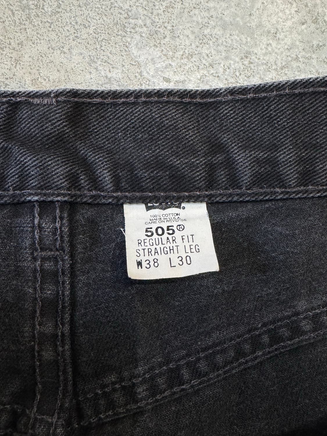 00s 리바이스 505 블랙 데님팬츠 USA 상품이미지4
