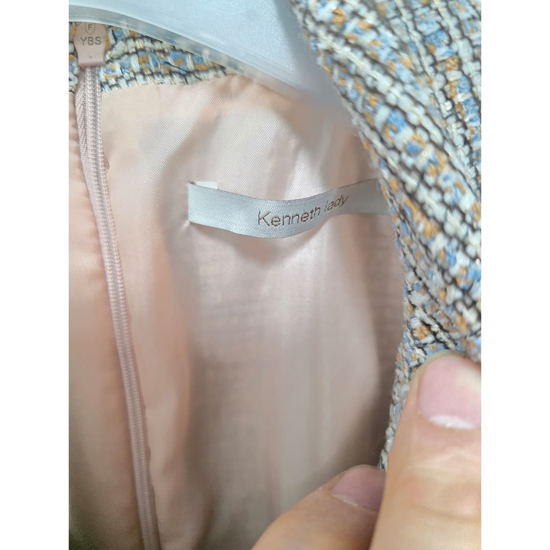 20s 케네스레이디 트위드 더블 코트 M 상품이미지2