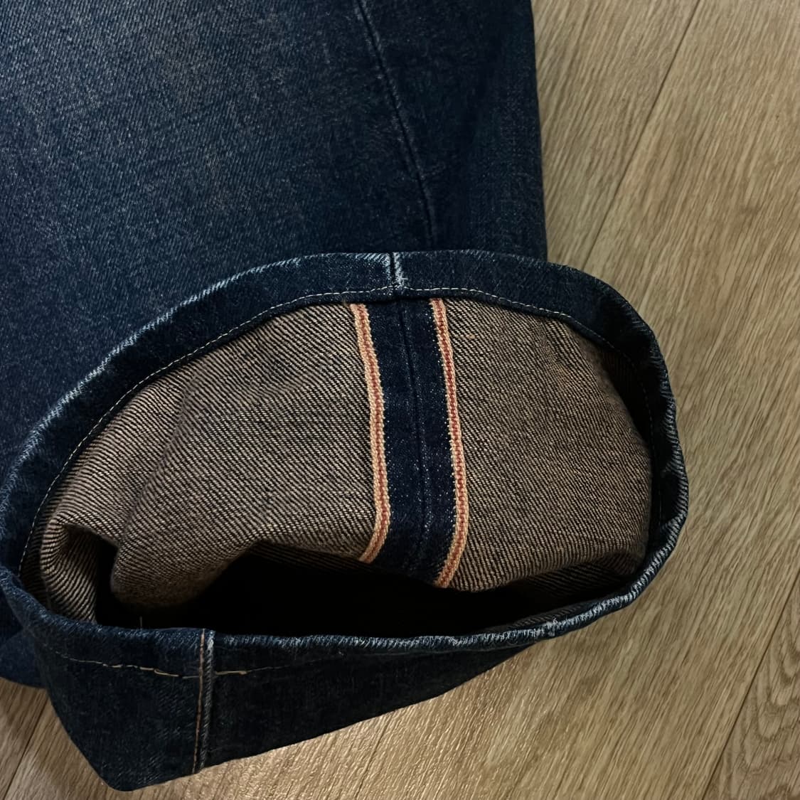 32) 에드윈 505x 셀비지 오렌지 녹워싱 재팬 데님 상품이미지5