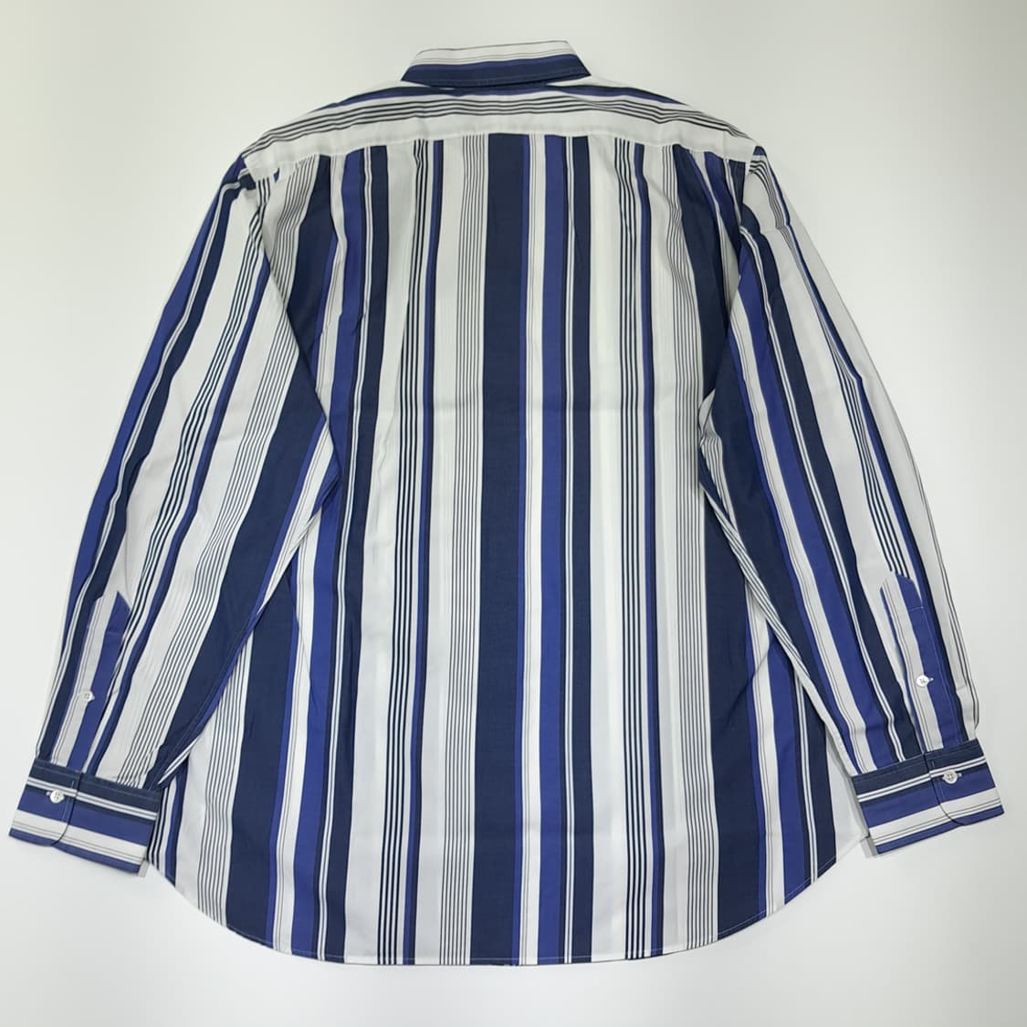 CK047 XL 폴로 90s 홍콩판 네이비 멀티 스트라이프 셔츠 남방 상품이미지6