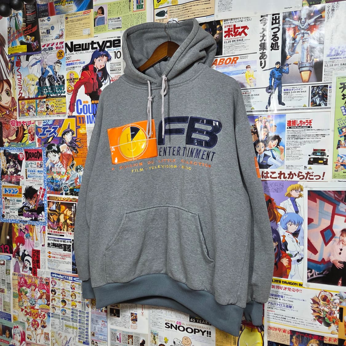 후부 올드스쿨 과녁 패치 기모 오버핏 후드티 상품이미지2