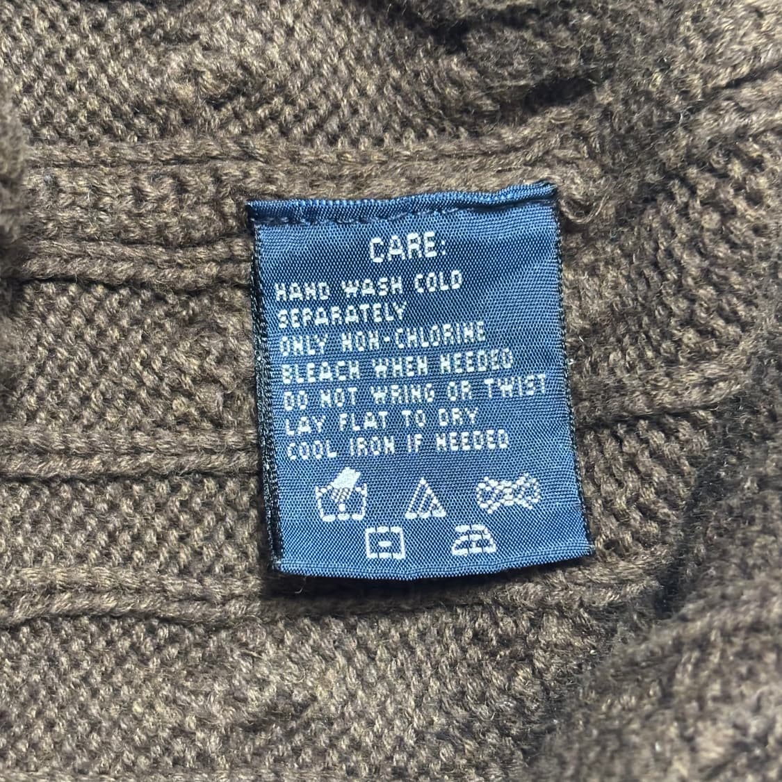 S 폴로랄프로렌 스카이블루 포니 브라운 브이넥 케이블 니트 상품이미지4