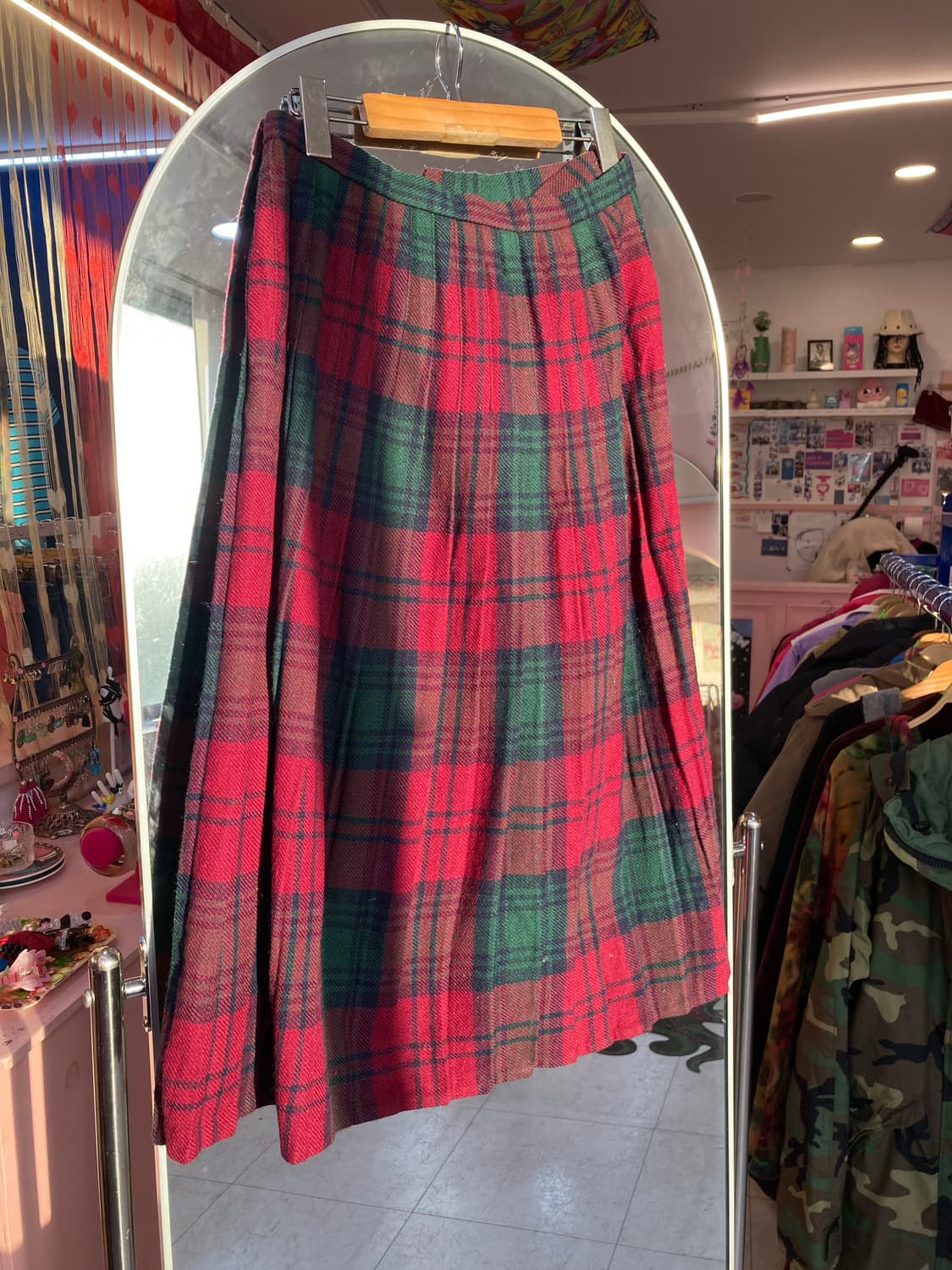 크리스마스 체크 울 랩스커트🎄❤️ 상품이미지6