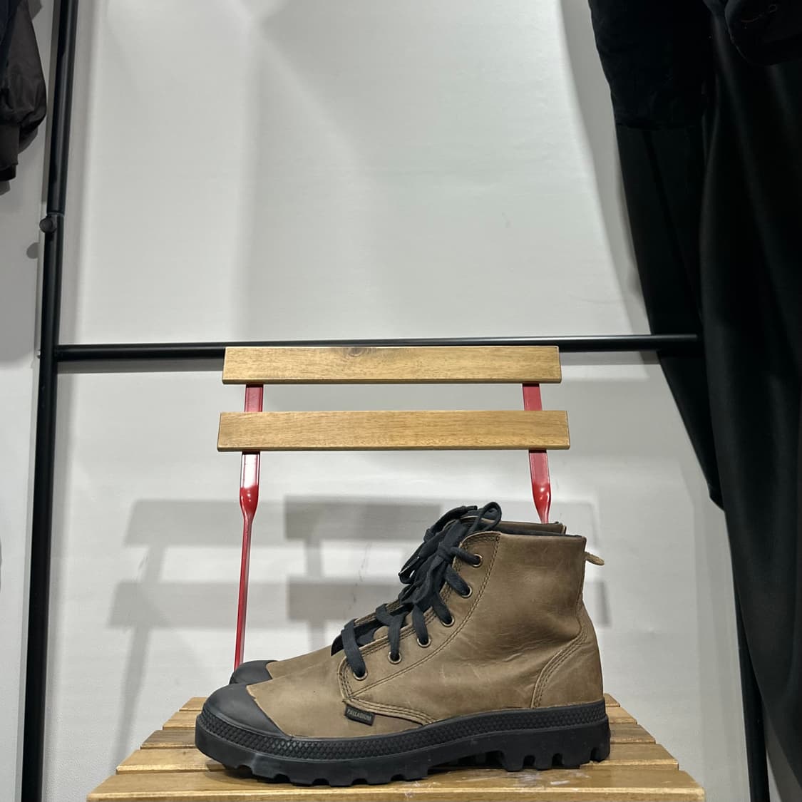 UK8) 270 팔라디움 부츠 남성 남자 워커 브라운 카키 레더 상품이미지3