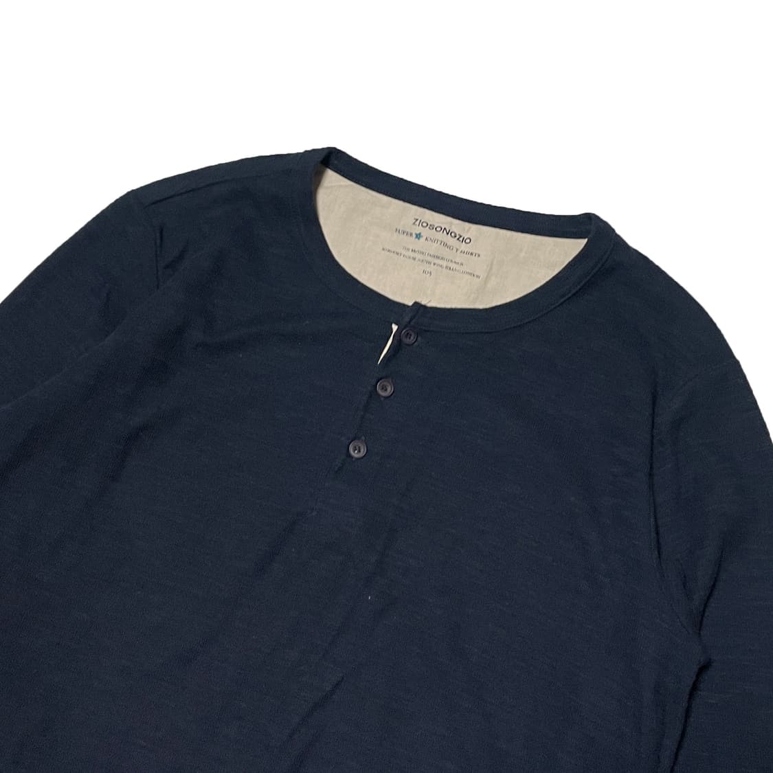 지오송지오 네이비 헨리넥 티셔츠 상품이미지3