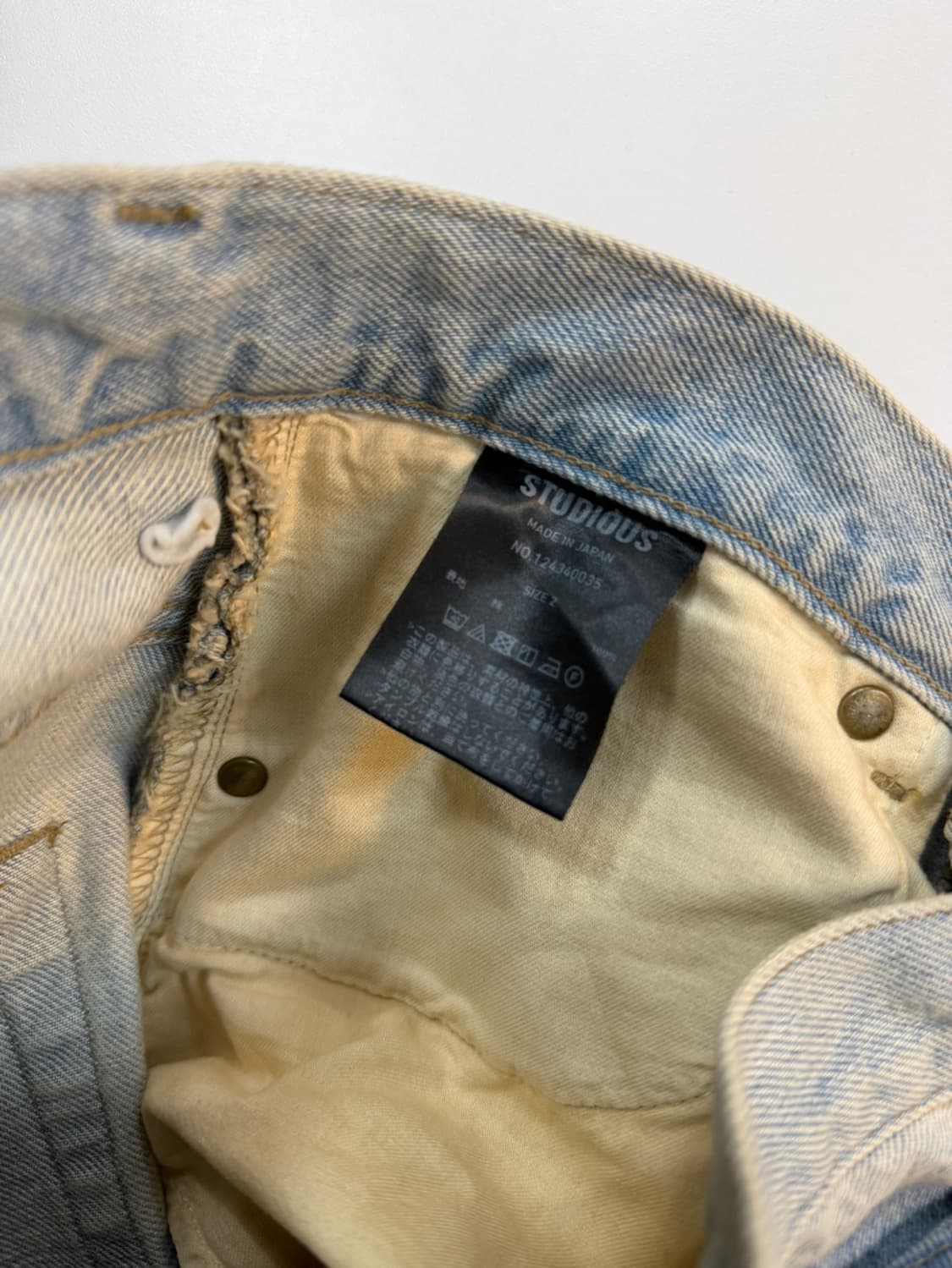 스튜디오스 세미 플레어 다이드 데님 팬츠 상품이미지7