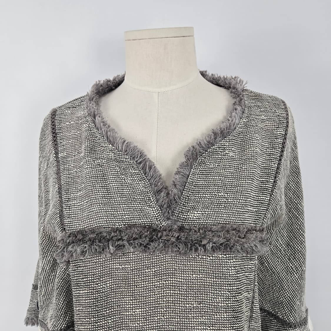 0190 듀엘 트위드 숏 기장 마 블랜딩 블라우스55 상품이미지3