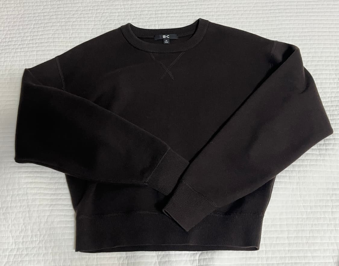 유니클로 스무스코튼크루넥 브라운 xs 상품이미지2