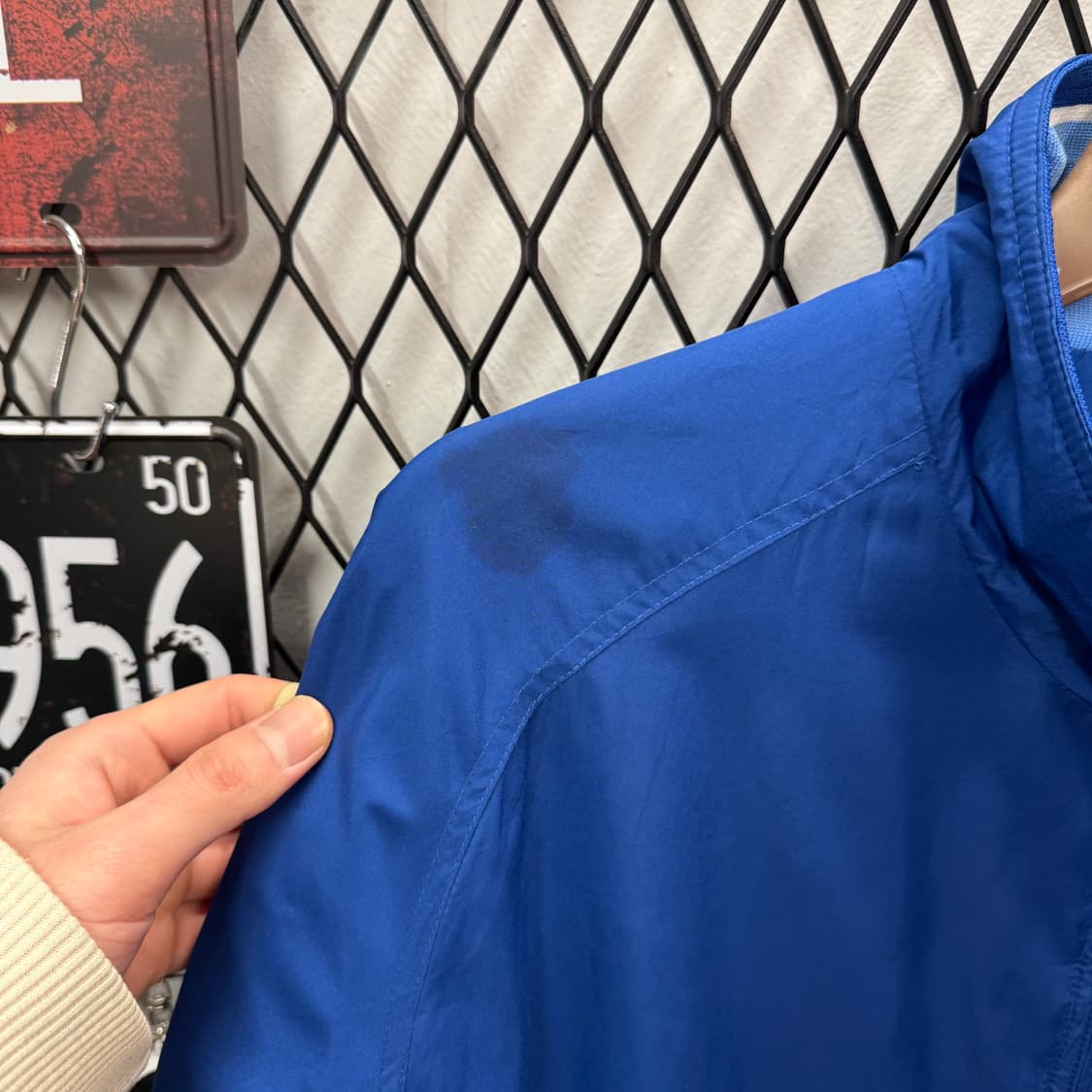 00s 리복 X NFL 39회 슈퍼볼 바람막이 후면 로고 포인트 블루 상품이미지10