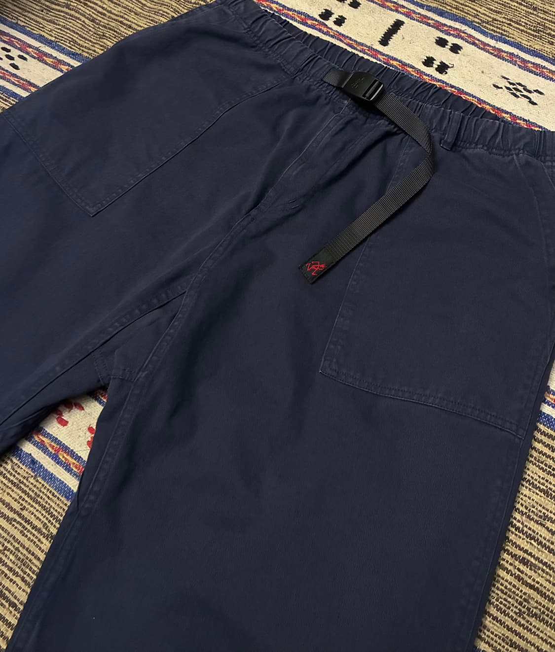 (XL~2XL)그라미치 코튼 퍼티그 루즈 테이퍼드 팬츠 네이비 상품이미지3