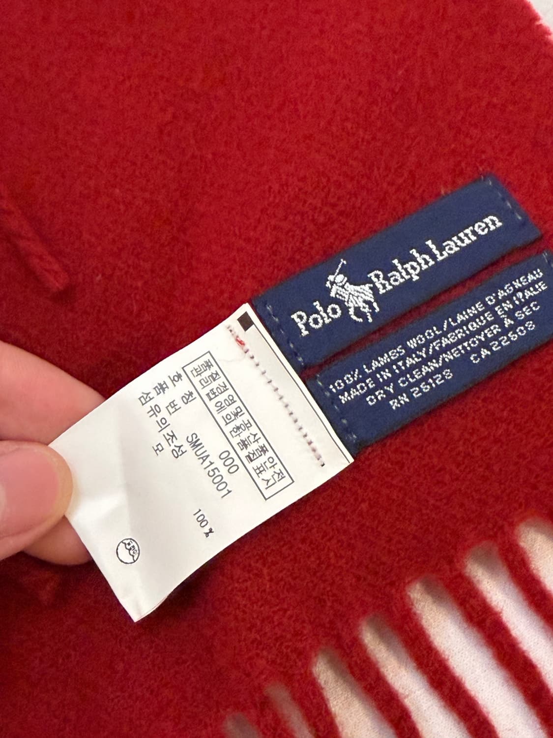 00s 폴로 랄프로렌 울 머플러 목도리 버건디 상품이미지4