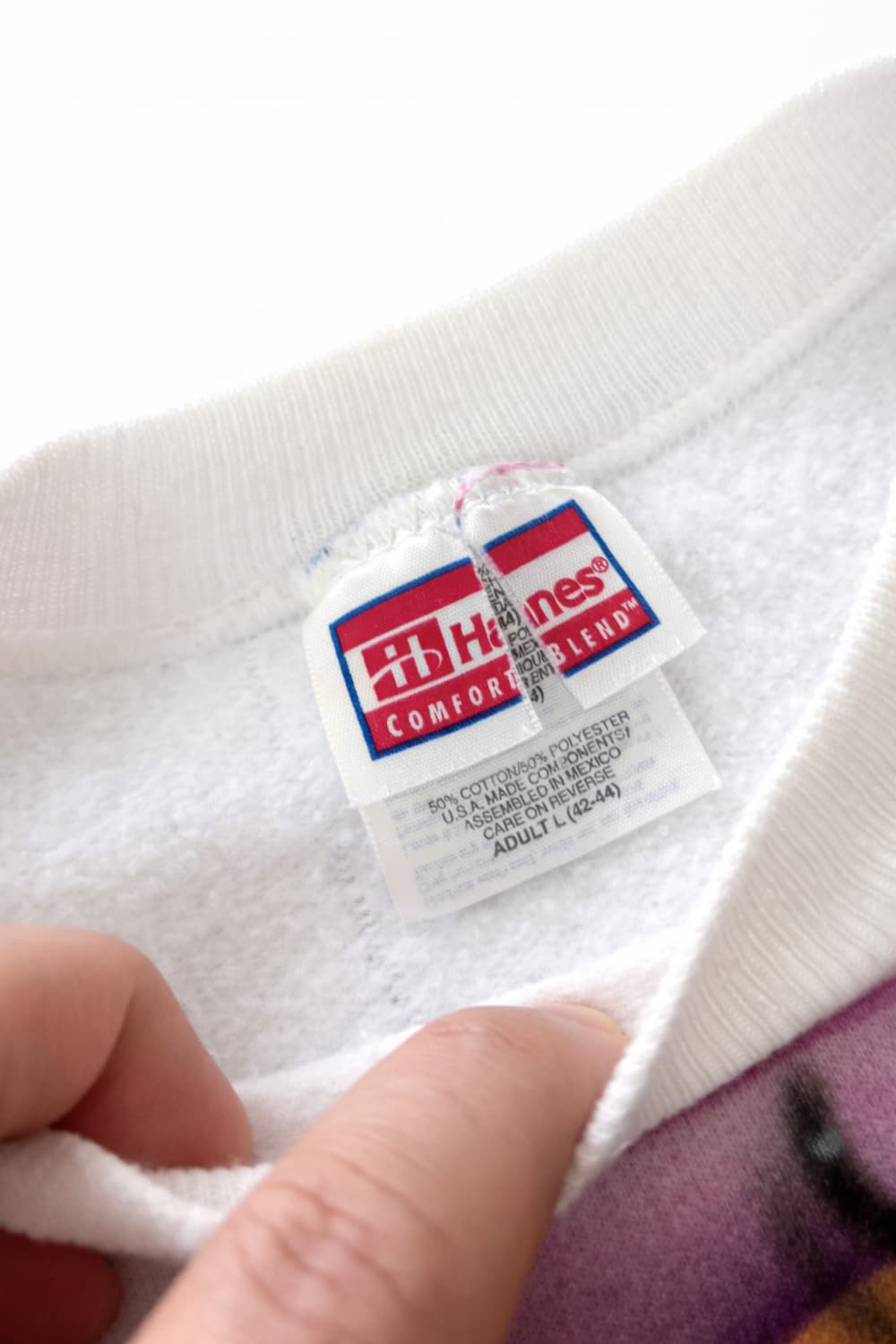 80s HANES 에어 브러쉬 스웻셔츠 L 상품이미지8