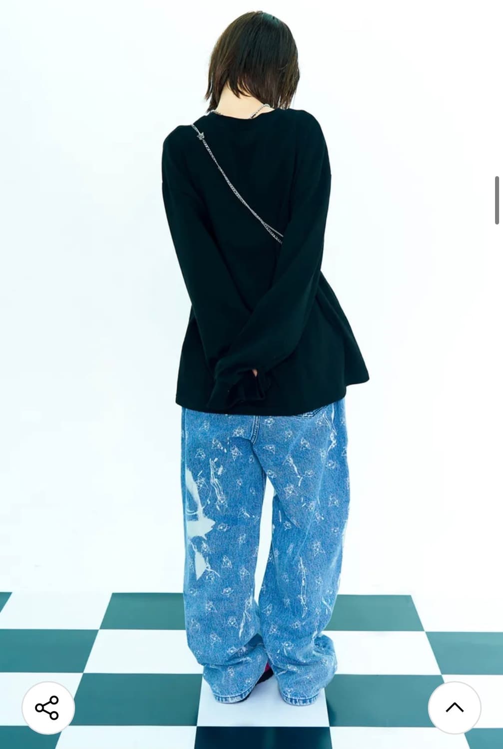 [팬시 X 쿠로미] 피컬 데님 팬츠 (BLUE)_F21QM910 상품이미지4