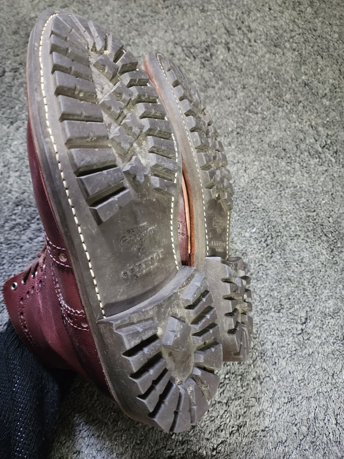 그렌슨 윙팁 브라운색 가죽 부츠 상품이미지10