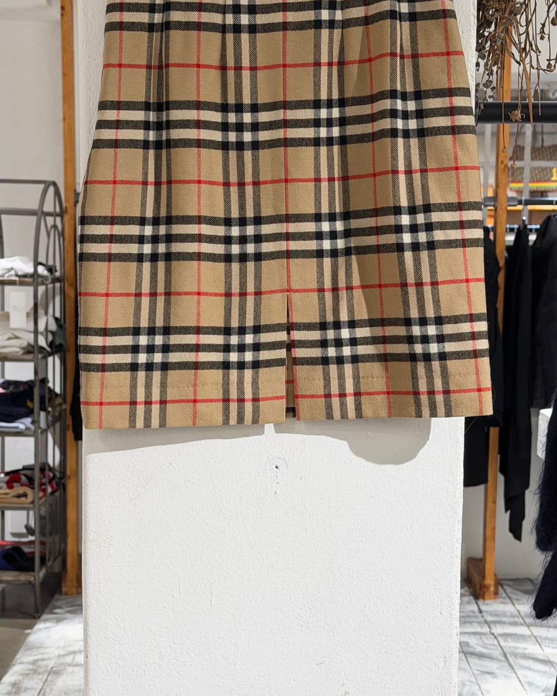 버버리 베이지 노바체크 울 스커트 상품이미지6