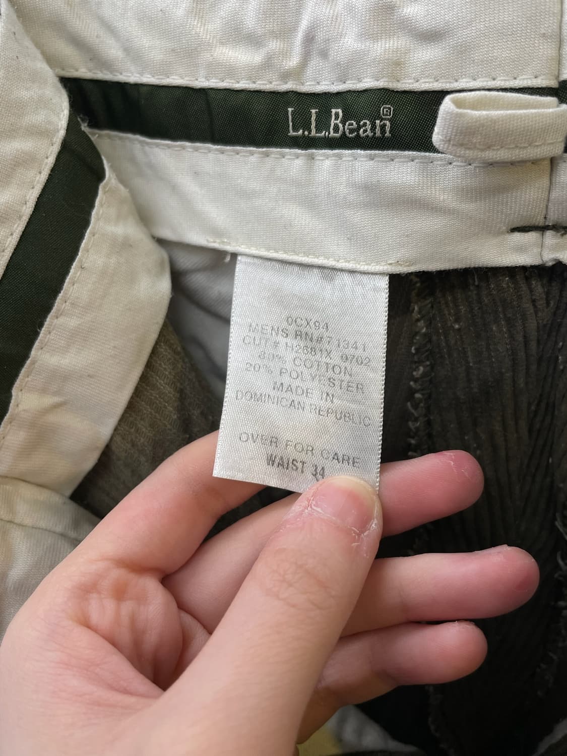 1990s L.L bean 엘엘빈 코듀로이 핀턱 팬츠 상품이미지8