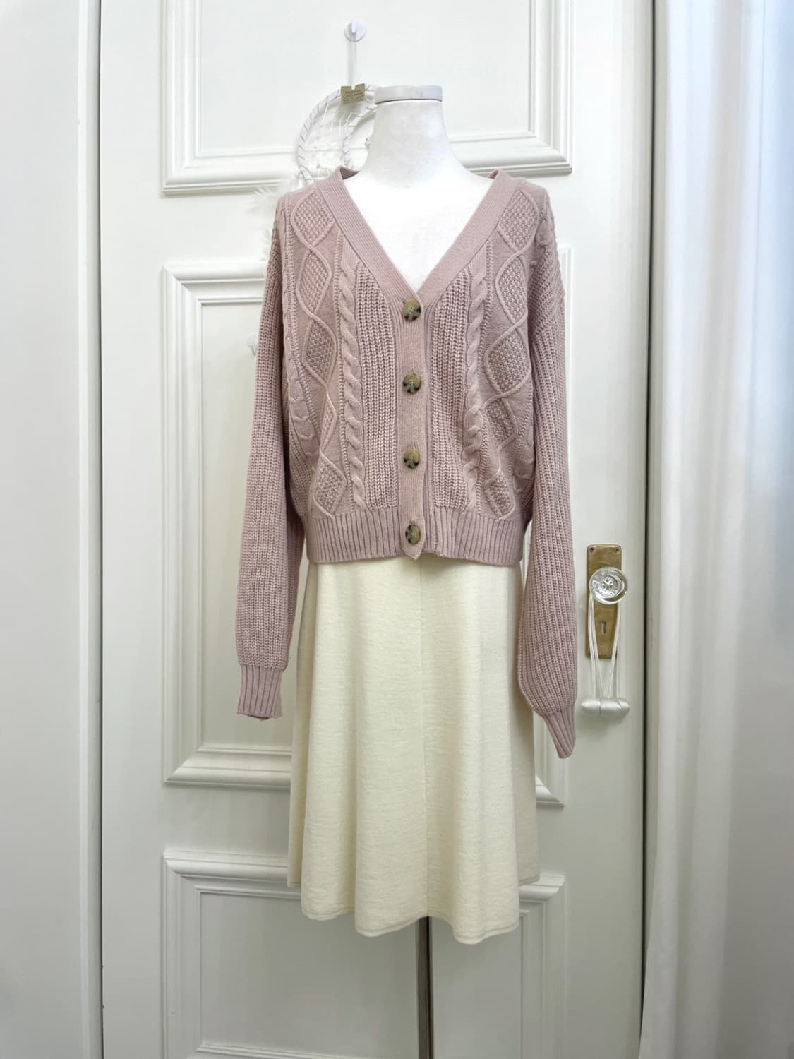 UNIQLO LEMAIRE ivory knit flare skirt 상품이미지6